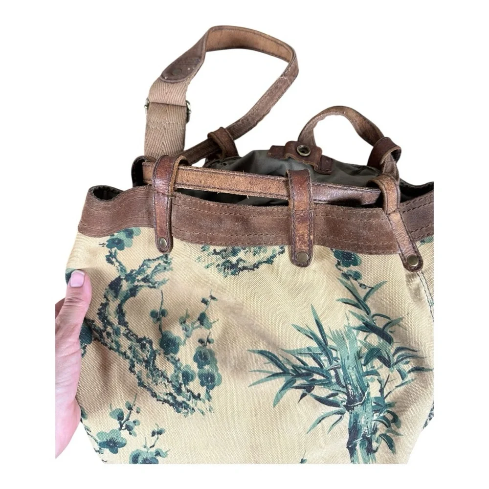 Lucky Brand Canvas and Leather‎ Bucket Bag - Picture 5 of 10